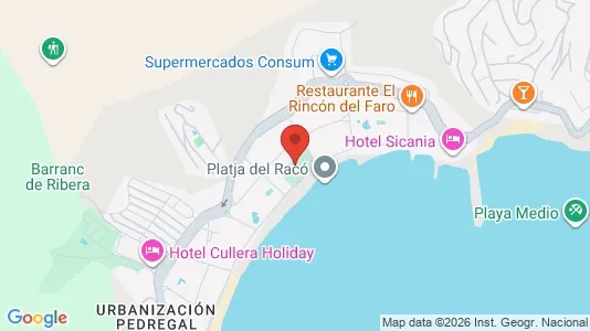 Apartments for rent i Cullera - kort over placeringen