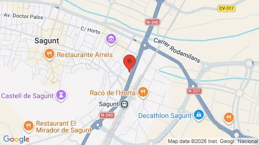 Apartments for rent i Sagunto/Sagunt - kort over placeringen