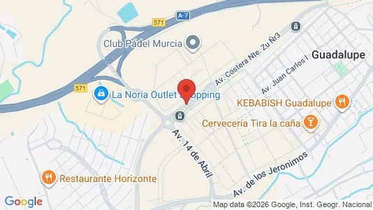 Apartments for rent i Murcia - kort over placeringen