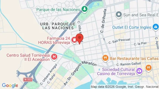 Apartments for rent i Torrevieja - kort over placeringen