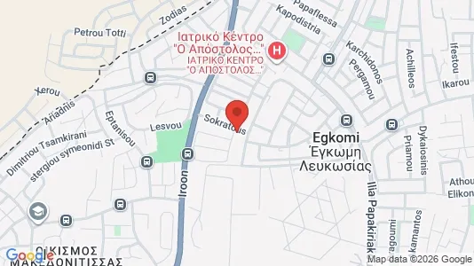 Apartments for rent i Nicosia Egkomi - kort over placeringen