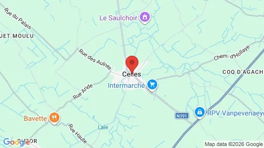 Apartments for rent i Celles - kort over placeringen