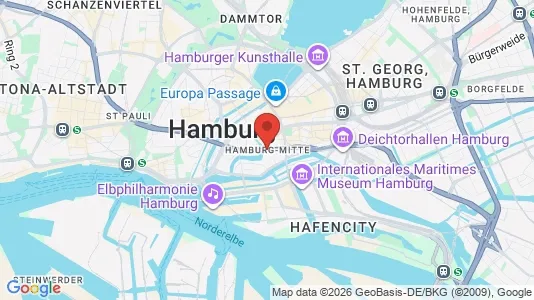 Apartments for rent i Hamburg Mitte - kort over placeringen