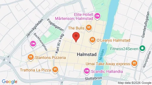 Apartments for rent i Halmstad - kort over placeringen