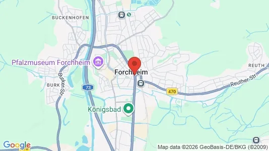 Apartments for rent i Forchheim - kort over placeringen