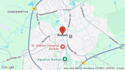 Apartments for rent i Borken - kort over placeringen