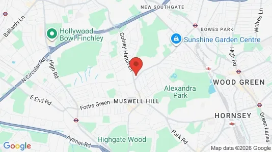 Apartments for rent i London N10 - kort over placeringen