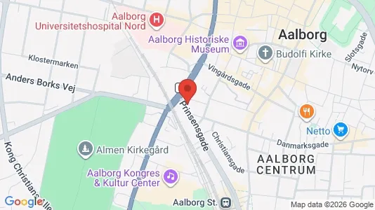 Apartments for rent i Aalborg Center - kort over placeringen