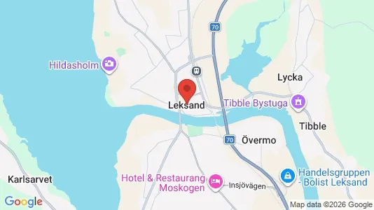 Houses for rent i Leksand - kort over placeringen