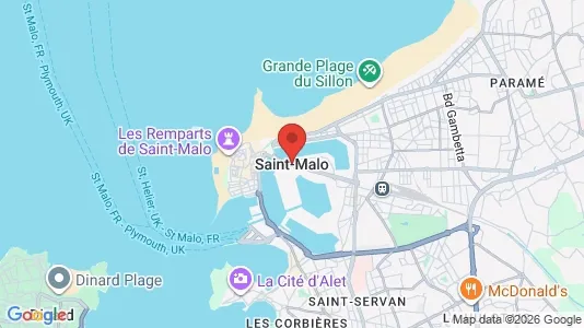 Apartments for rent i Saint-Malo - kort over placeringen