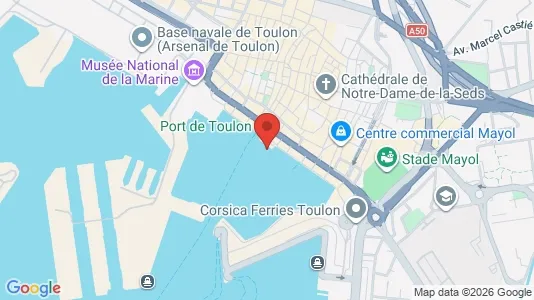Apartments for rent i Toulon - kort over placeringen