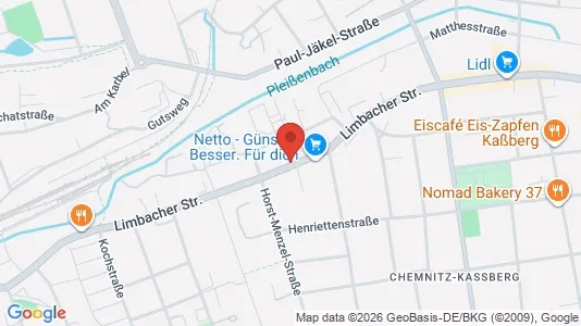 Apartments for rent i Chemnitz - kort over placeringen