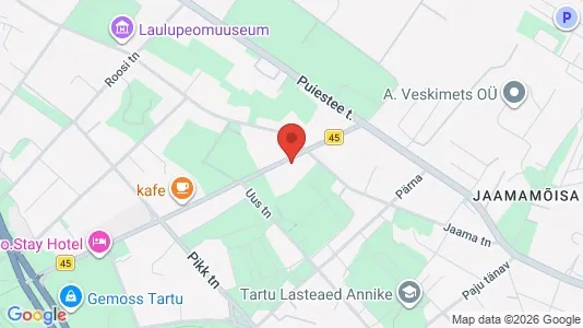 Apartments for rent i Tartu - kort over placeringen