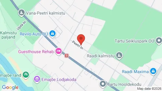 Apartments for rent i Tartu - kort over placeringen