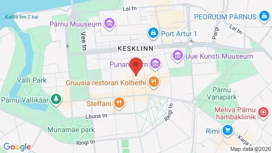 Apartments for rent i Pärnu - kort over placeringen