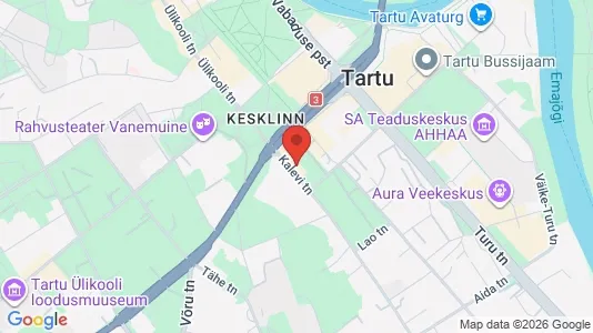 Apartments for rent i Tartu - kort over placeringen