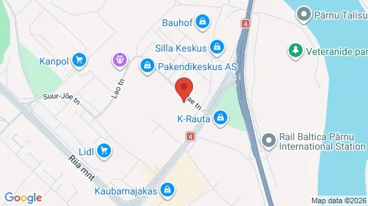 Apartments for rent i Pärnu - kort over placeringen