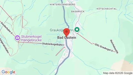 Apartments for rent i Bad Gastein - kort over placeringen