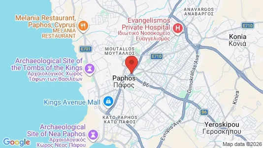 Apartments for rent i Paphos - kort over placeringen