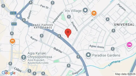 Apartments for rent i Paphos - kort over placeringen