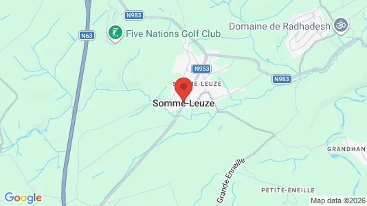Apartments for rent i Somme-Leuze - kort over placeringen