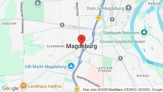 Apartments for rent i Magdeburg - kort over placeringen