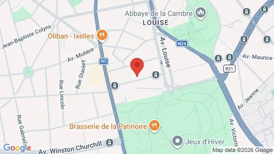 Apartments for rent i Brussels Elsene - kort over placeringen