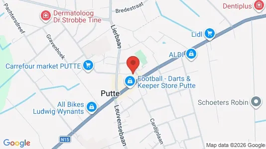 Apartments for rent i Putte - kort over placeringen