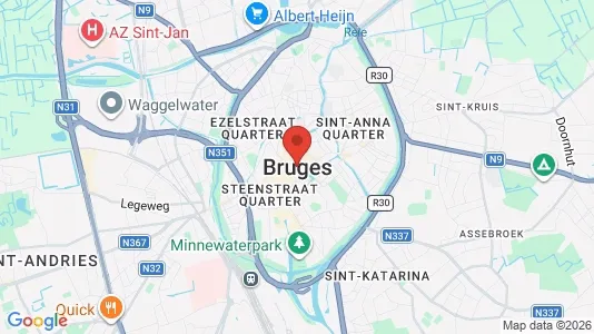 Houses for rent i Brugge - kort over placeringen
