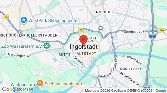 Apartments for rent i Ingolstadt - kort over placeringen