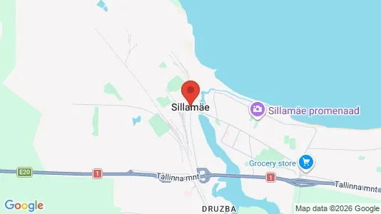Apartments for rent i Sillamäe - kort over placeringen
