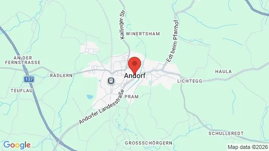 Houses for rent i Andorf - kort over placeringen