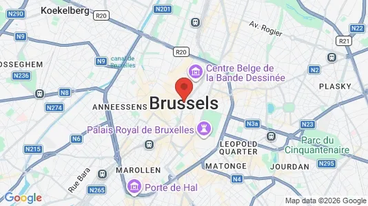 Rooms for rent i Stad Brussel - kort over placeringen