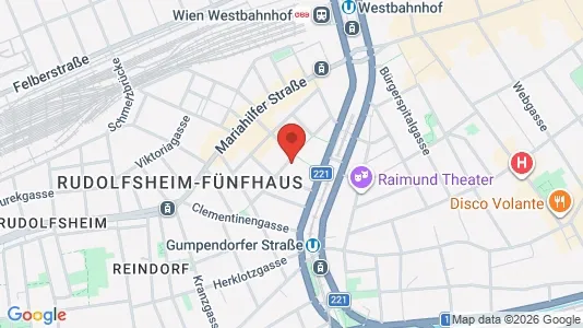 Apartments for rent i Wien Rudolfsheim-Fünfhaus - kort over placeringen