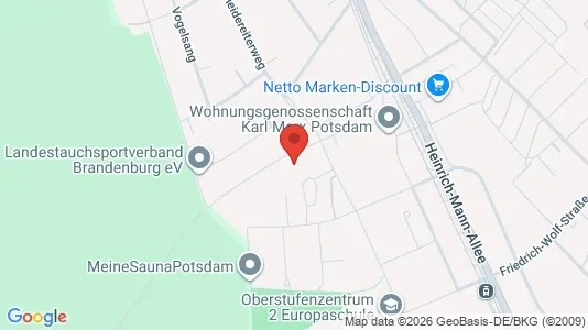 Apartments for rent i Potsdam - kort over placeringen