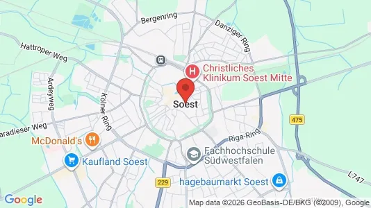 Apartments for rent i Soest - kort over placeringen