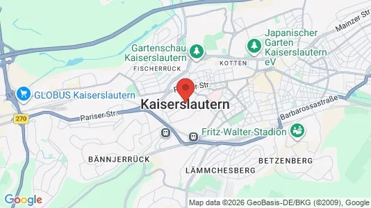 Apartments for rent i Kaiserslautern - kort over placeringen