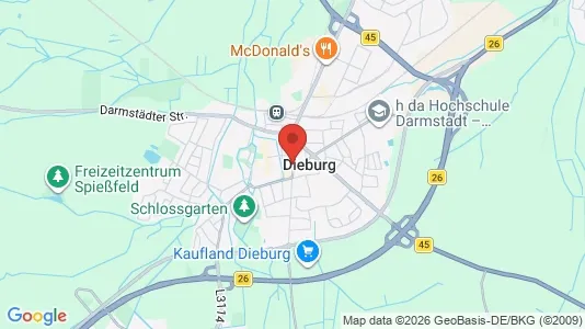 Houses for rent i Darmstadt-Dieburg - kort over placeringen