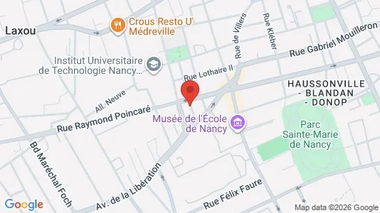 Apartments for rent i Nancy - kort over placeringen