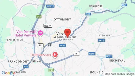 Houses for rent i Verviers - kort over placeringen