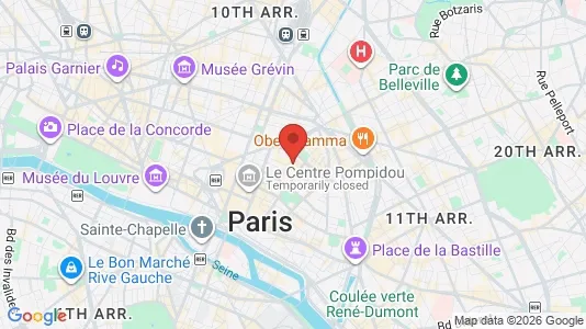 Rooms for rent i Paris 3ème arrondissement - Marais - kort over placeringen