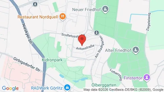 Apartments for rent i Görlitz - kort over placeringen