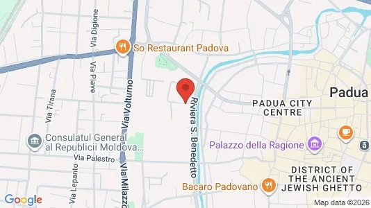 Apartments for rent i Padua - kort over placeringen