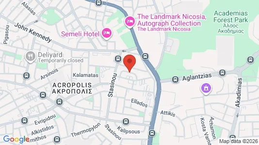 Apartments for rent i Nicosia Strovolos - kort over placeringen