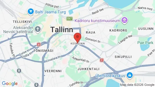 Apartments for rent i Tallinn Kesklinna - kort over placeringen