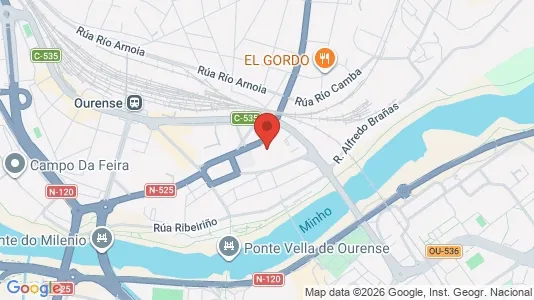 Apartments for rent i Ourense - kort over placeringen