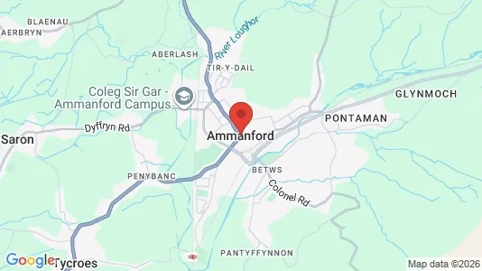 Rooms for rent i Ammanford - Dyfed - kort over placeringen