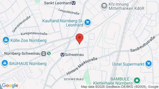 Apartments for rent i Nuremberg - kort over placeringen