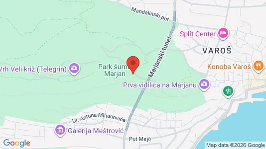 Apartments for rent i Split - kort over placeringen