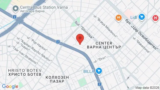 Apartments for rent i Varna Odessos - kort over placeringen